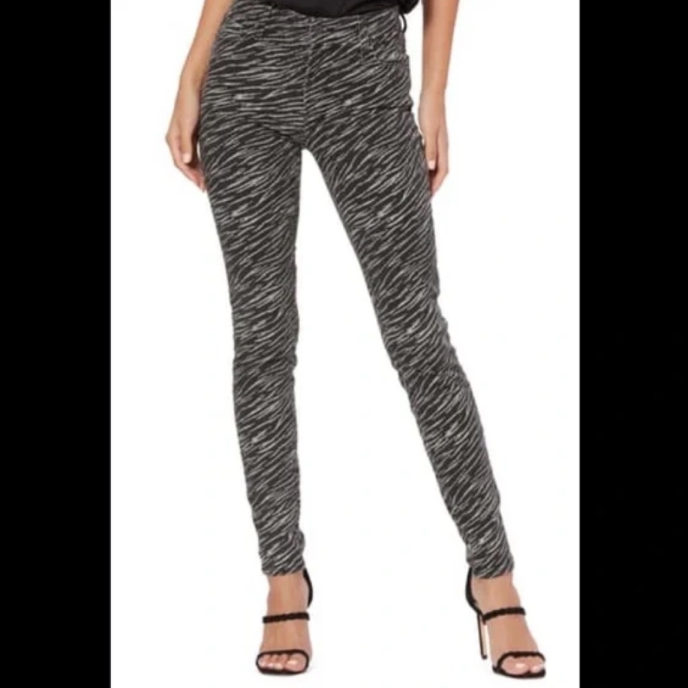 Paige Hoxton Zebra Stripe High Waist Skinny Jeans
